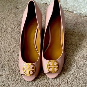 Pink Tory Burch Wedge Pump, Size 8